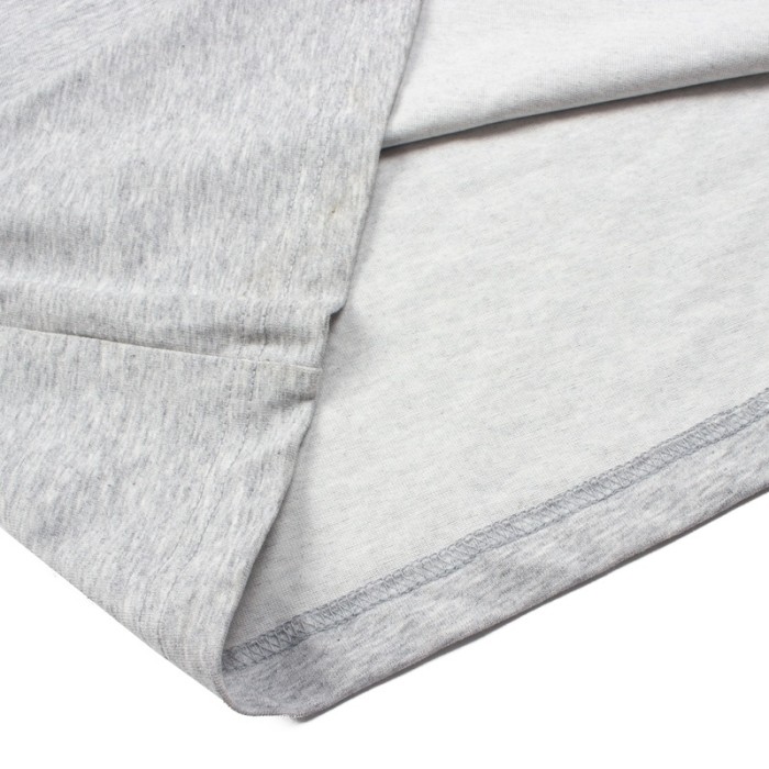 Co-branded back contrast color large letter cursive font gray loose short-sleeved T-shirt 2 colors 29053635