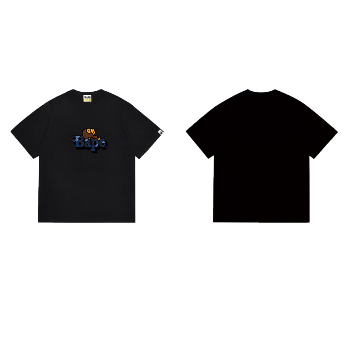 Cartoon Ape Blue Camo  Bape  Font Print T-shirt 2 colors 29053447