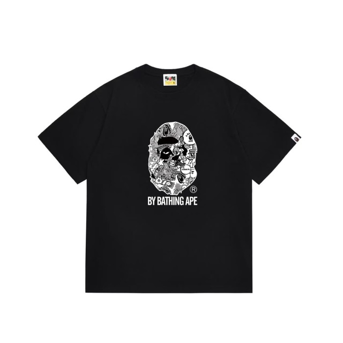 Disordered graffiti camouflage ape print  T-shirt 2 colors 29053634