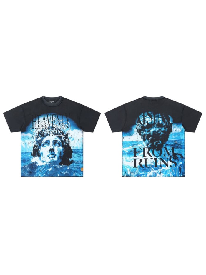 Deep Sea Relic Rhinestone Print Washed Tee 29054091