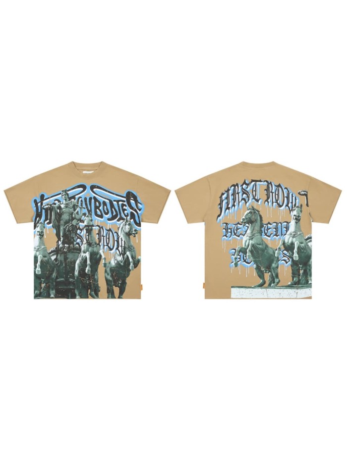Ancient Greek Chariot Print Washed Tee 29054084