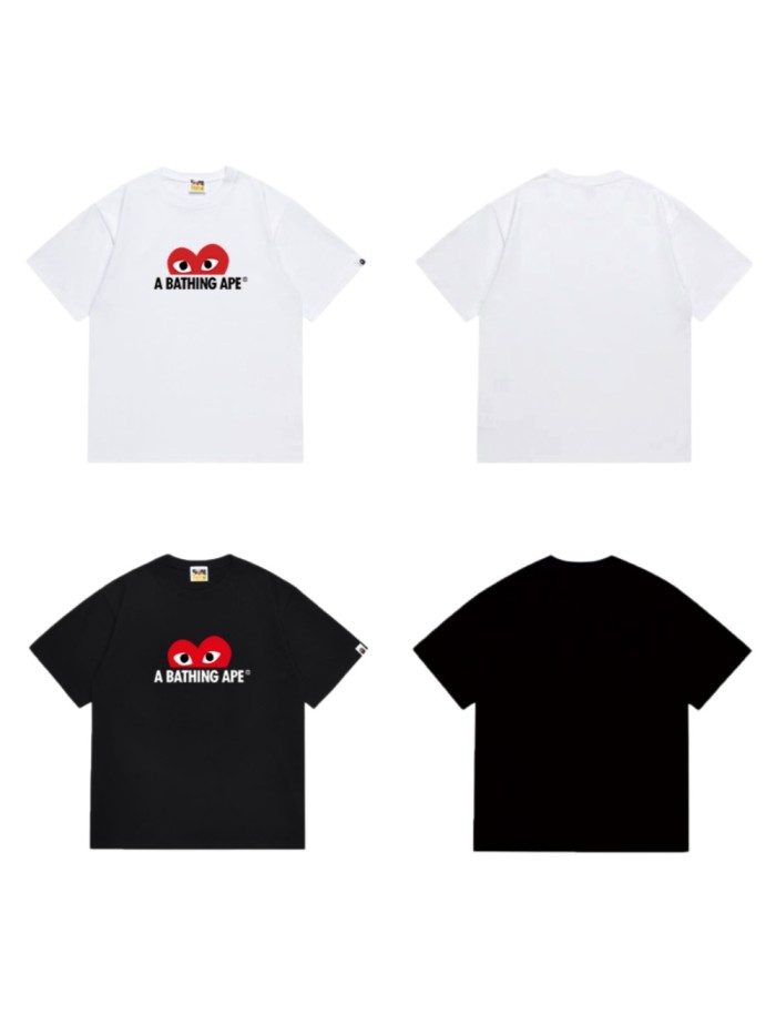 Ape Head Heart  A BATHING APE  Print T-shirt 2 colors 29053667