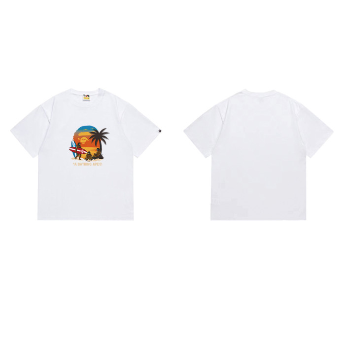 Ape Head Beach Sunset Surf Illustration Print T-shirt 2 colors 29053533