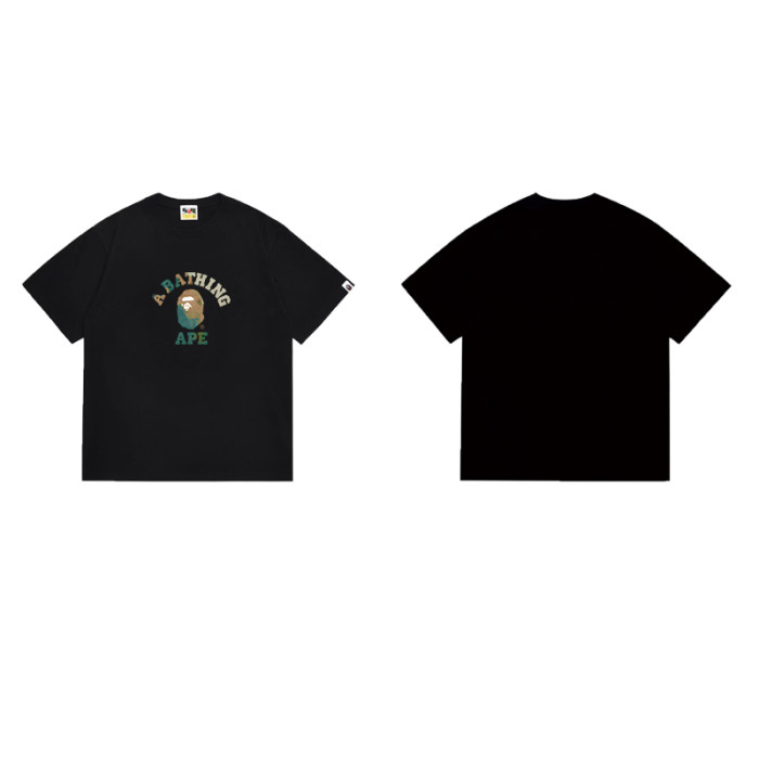 College Logo Green Gradient Camo Ape Head Print T-shirt 2 colors 29053483