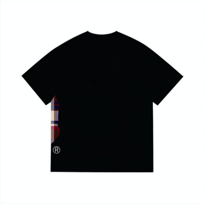 Classic plaid head short sleeved shirt on the side T-shirt 2 colors 29053500