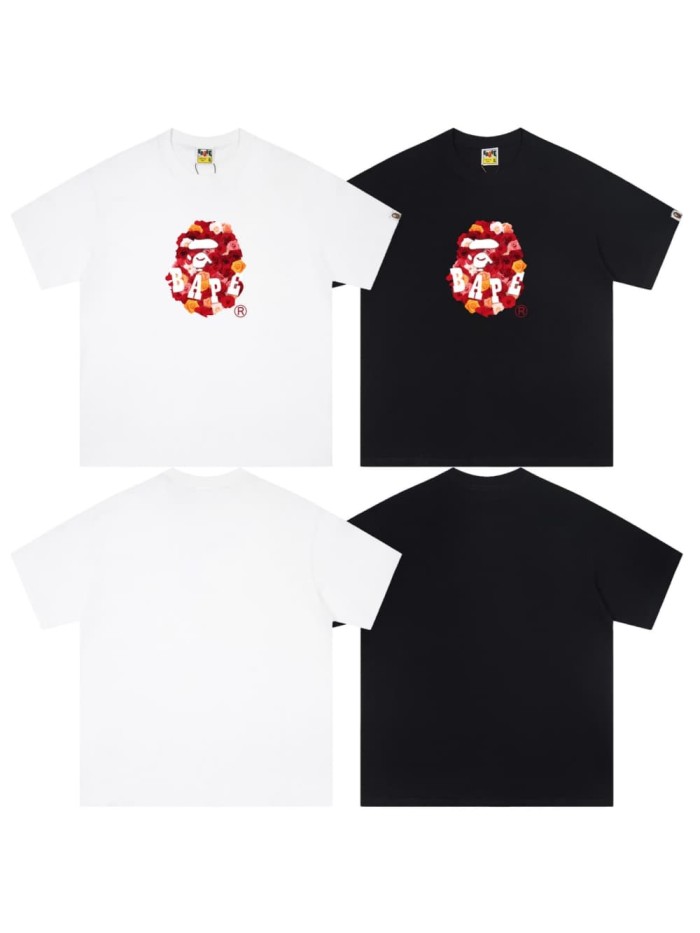 Flower Blossoms Surrounding Ape Man Printed T-shirt 2 colors 29052457