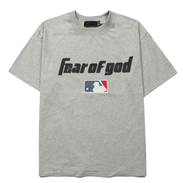 Co-branded vintage letter baseball logo black loose short-sleeved T-shirt 2 colors 29053626