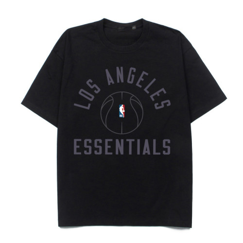 Los Angeles Arc Letter Basketball Outline Black Loose Short-Sleeve T-Shirt 2 colors 29053639