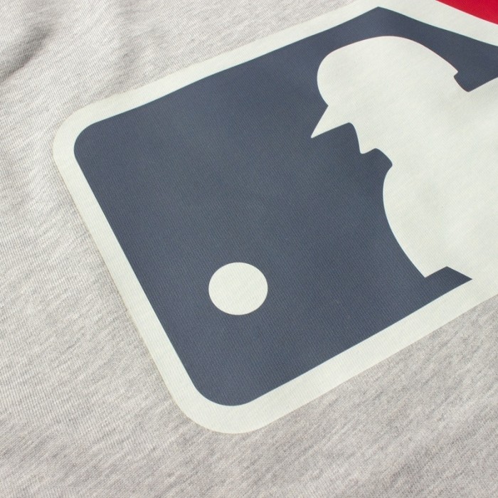 Vintage contrast color baseball silhouette logo black loose short-sleeved T-shirt 29053623