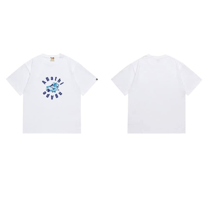 Arc-shaped letters surrounding a love heart camouflage print T-shirt 2 colors 29054209