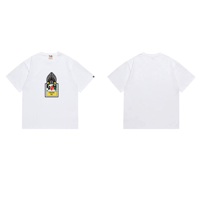 Shark Head Holding BAPE Logo Sign Print  T-shirt 2 colors 29053599