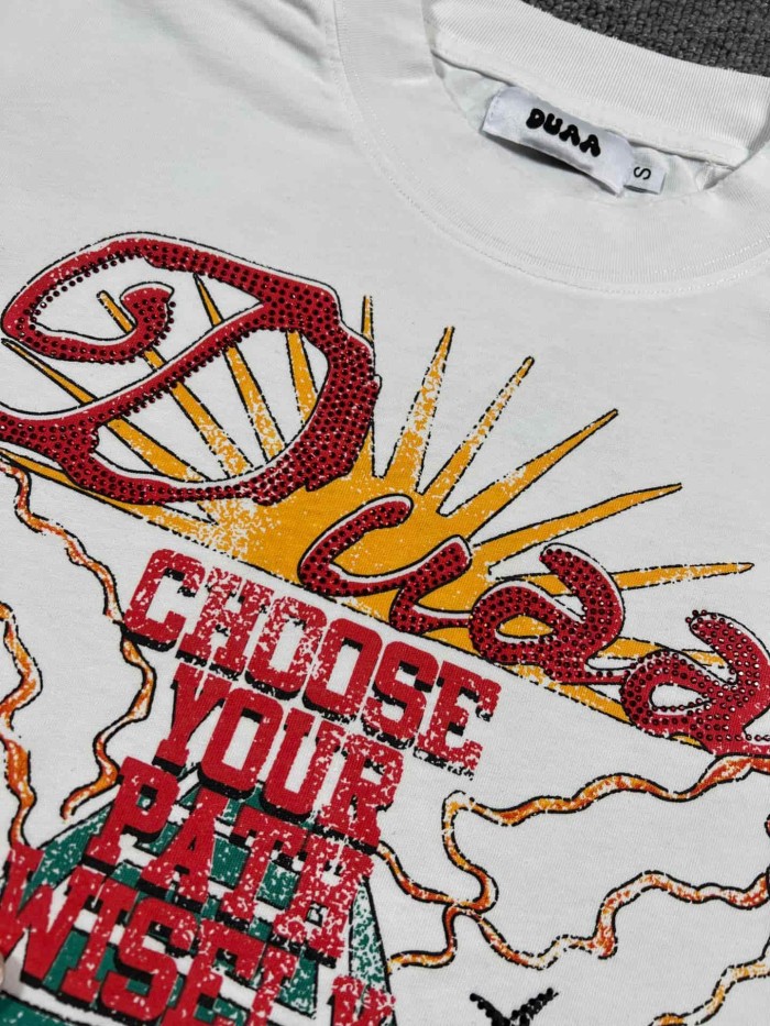 Football Duel Rhinestone Rhinestone Print Washed Tee 29053839