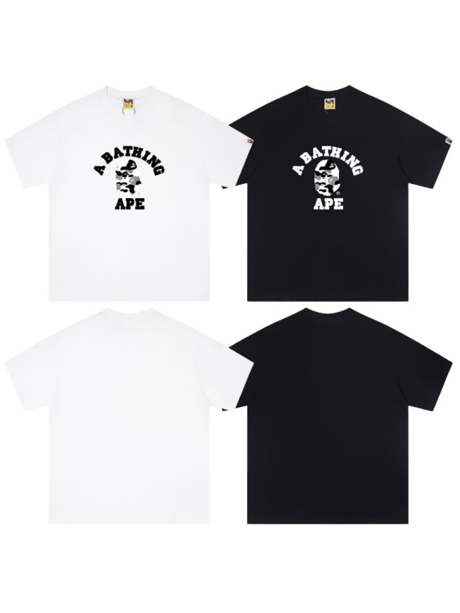 Black and white camouflage curved letter print T-Shirt 2 colors 29052772