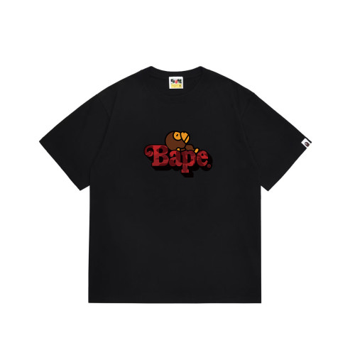 Cartoon Ape Red Camo  Bape  Font Print T-shirt 2 colors 29053445
