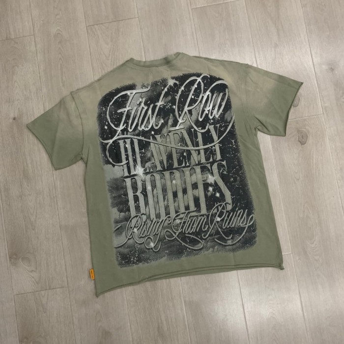 Retro Angel Rhinestone Print Washed Tee 29054090