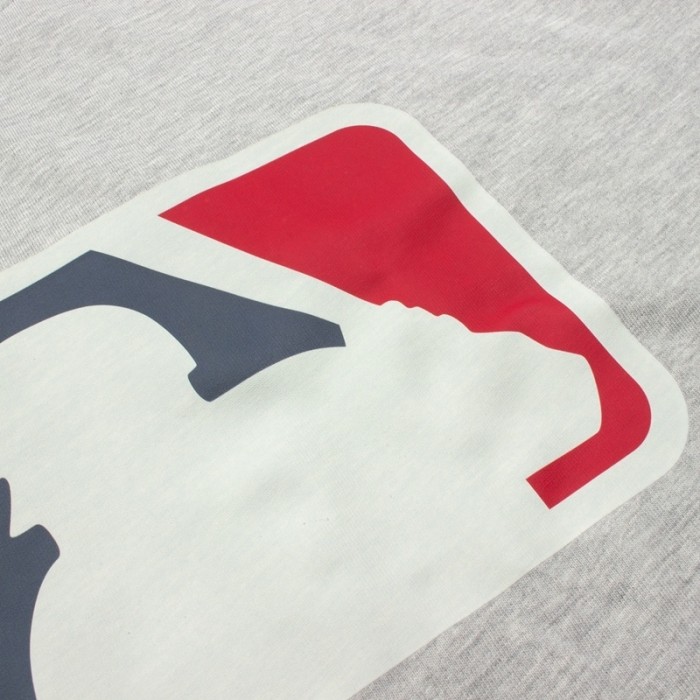 Vintage contrast color baseball silhouette logo black loose short-sleeved T-shirt 29053623