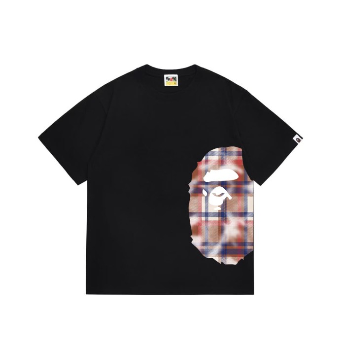 Classic red and blue checkered  print T-shirt 2 colors 29053530
