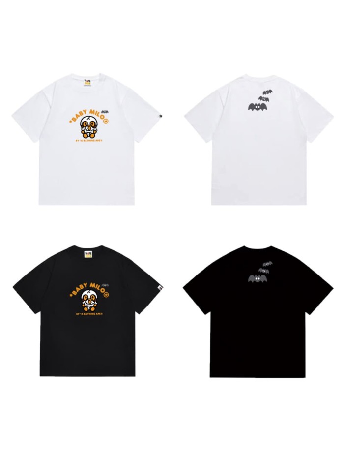 Little monkey holding skull print T-shirt 2 colors 29055764