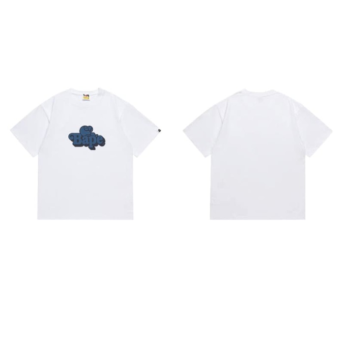 Blue font little monkey print T-shirt 2 colors 29055757