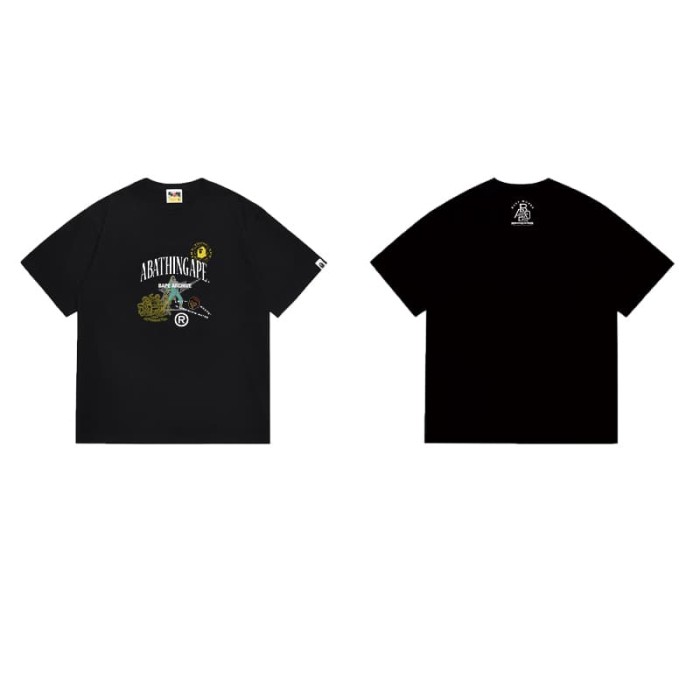 Retro letter ape print T-shirt 2 colors 29055810