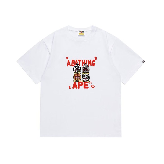 Two shark heads with red lettering and ape print T-shirt 2 colors 29055473