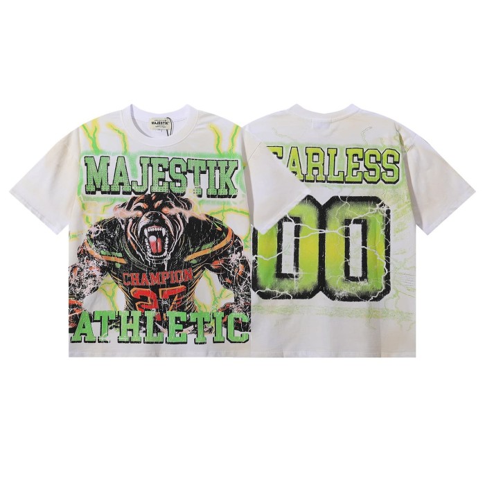 Roaring Hound No.00 Rhinestone Print Washed Tee 29060774