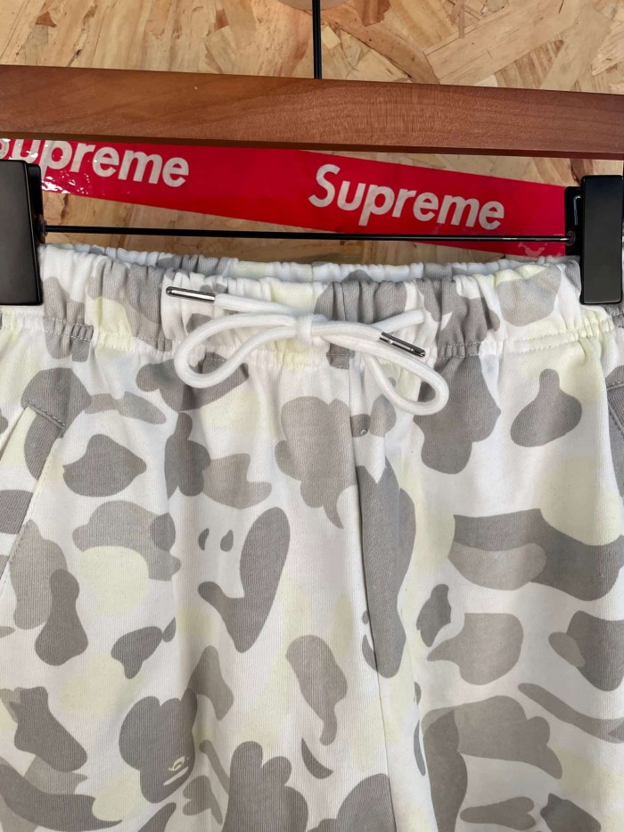 1:1 quality version White Grey Camouflage Shark Print Drawstring Cotton Casual Shorts 29060761