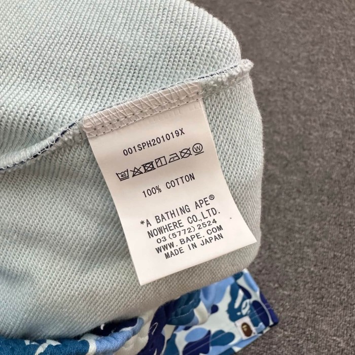 Blue Camouflage All-over Shark Print Casual Cotton Shorts 29060826