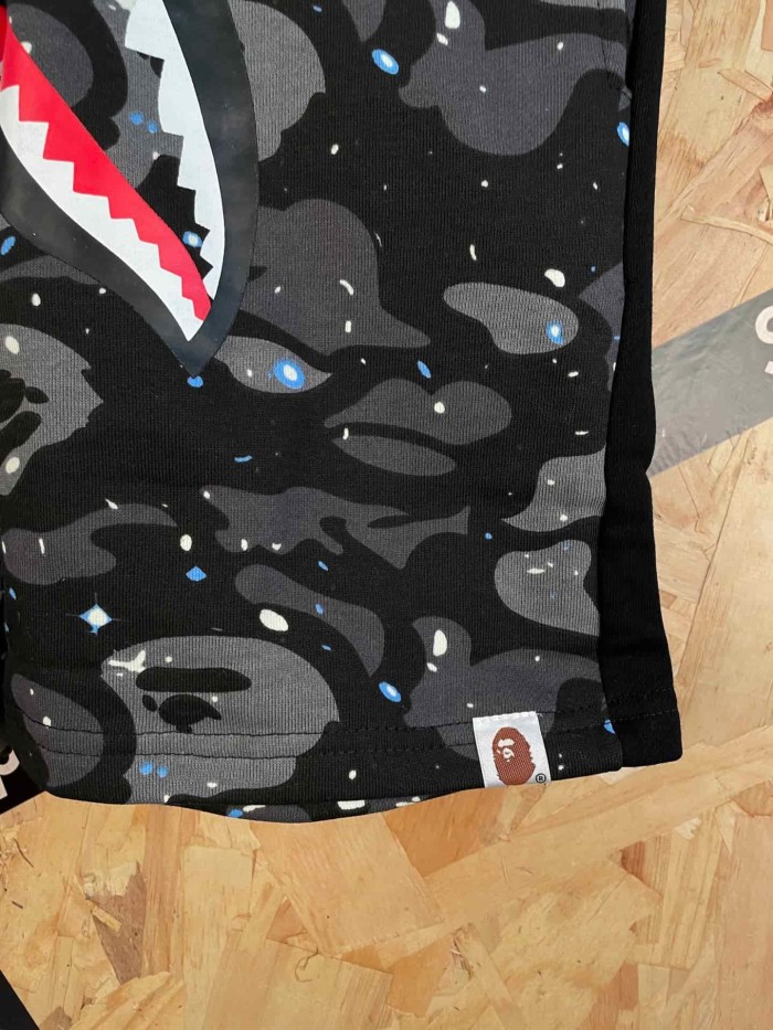 1:1 quality version Shark Starry Sky Side Spliced All-over 3D Printed Shorts 29060745