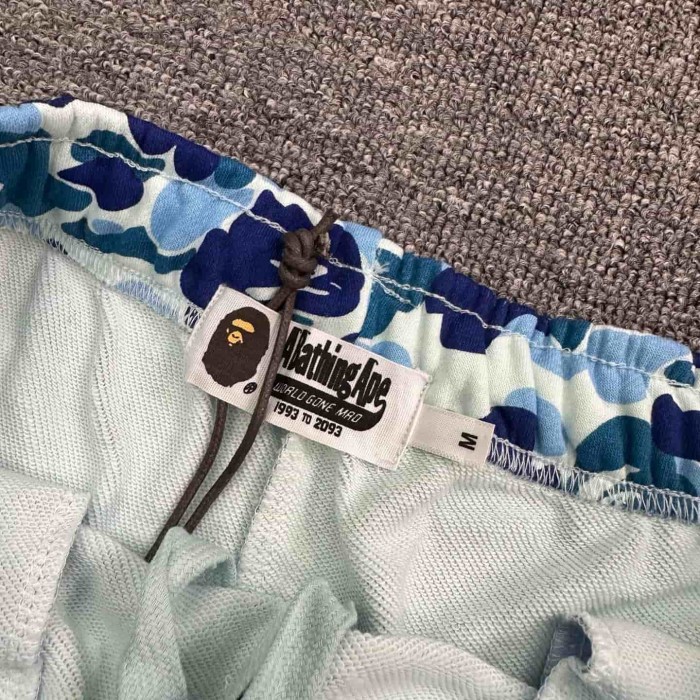 Blue Camouflage All-over Shark Print Casual Cotton Shorts 29060826