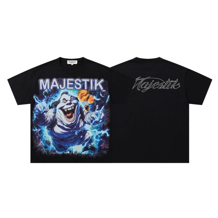 Scary Marshmallow Ghost Rhinestone Print Washed Tee 29060777