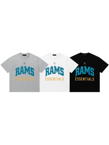 Co-branded curved letter loose-fitting drop-shoulder short-sleeved T-shirt 3 colors 29060601