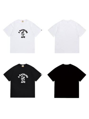 Ape Head  A BATHING APE  College Logo Print T-shirt 2 colors 29060375