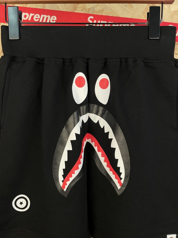 1:1 quality version Solid Black Shark 3D Print Heavyweight Casual Shorts 29060660