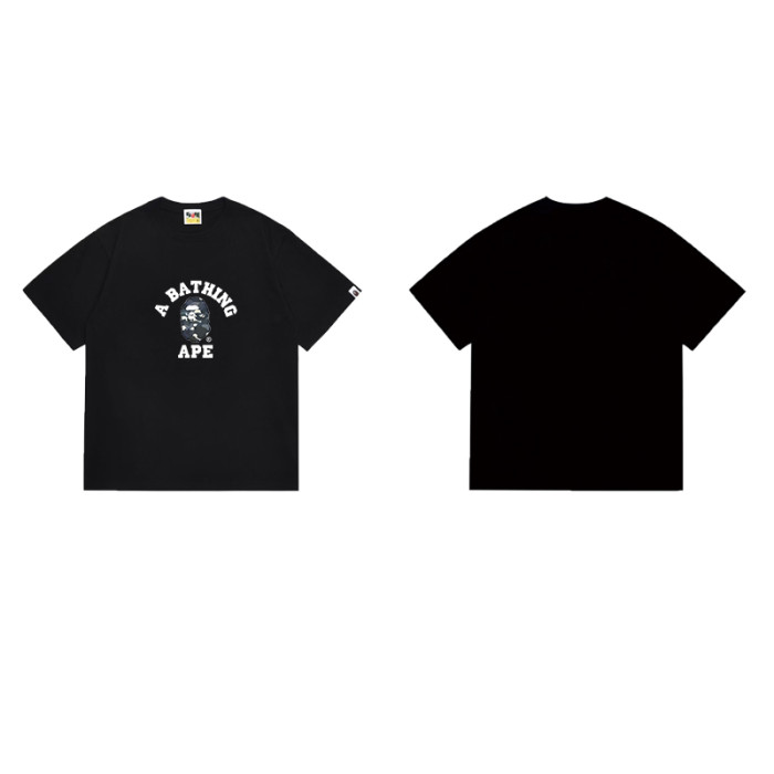 Ape Head Black Camo Print  A BATHING APE  College Logo T-shirt 2 colors 29060342