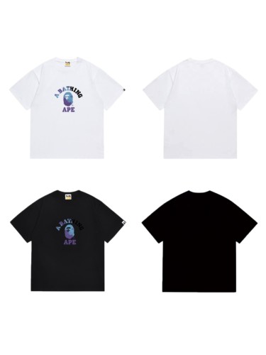 Ape Head Purple Blue Gradient Print T-shirt 2 colors 29060592