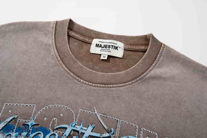 Desert Horse Riding Cupid Rhinestone Print Washed Tee 29060736