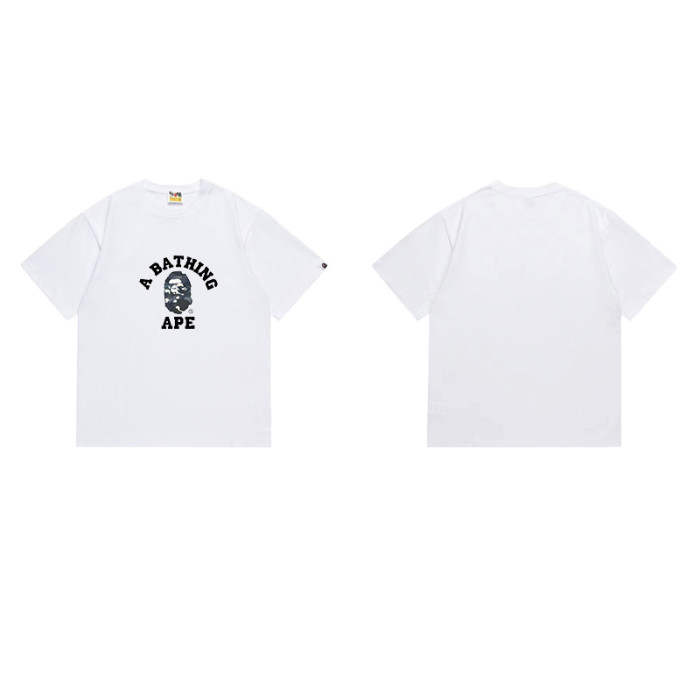 Ape Head Black Camo Print  A BATHING APE  College Logo T-shirt 2 colors 29060342