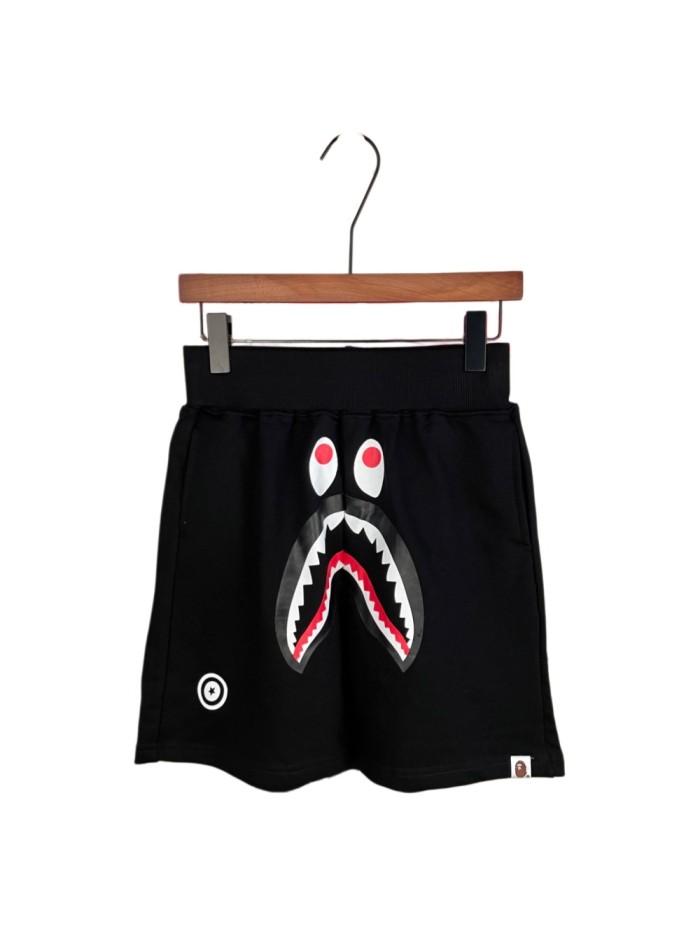 1:1 quality version Solid Black Shark 3D Print Heavyweight Casual Shorts 29060660