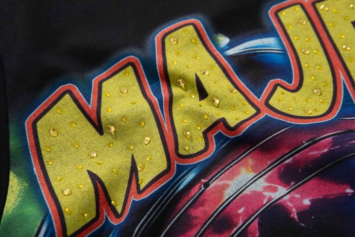 Space Astronaut Candy Rhinestone Print Washed Tee 29060782