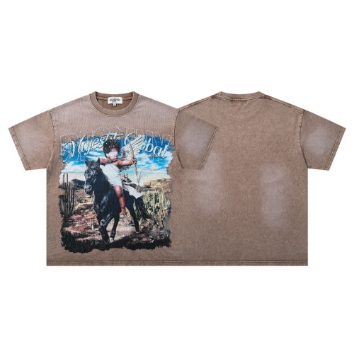 Desert Horse Riding Cupid Rhinestone Print Washed Tee 29060736
