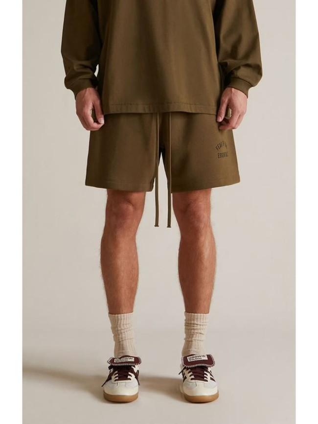 Loose-fitting, drop-crotch, five-inch casual shorts with contrasting side letter embroidery 4 colors 29060838