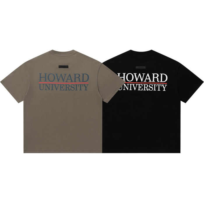 Co-branded large-letter brown and black loose-fitting drop-shoulder T-shirt 2 colors 29060603