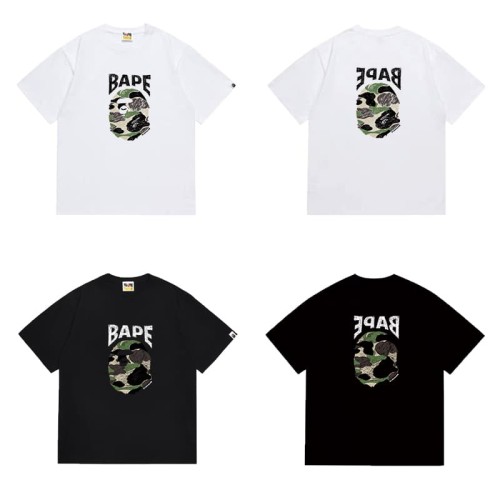 Colorful sketch ape head initial print T-shirt 2 colors 29060630