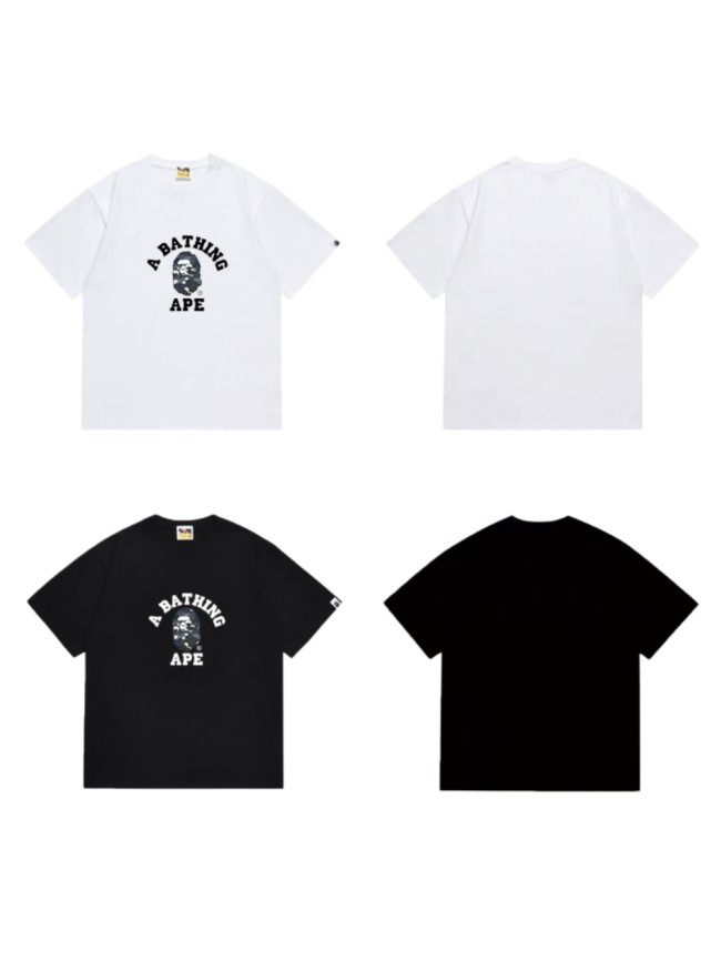 Ape Head Black Camo Print A BATHING APE College Logo T-shirt 2 colors 29060342