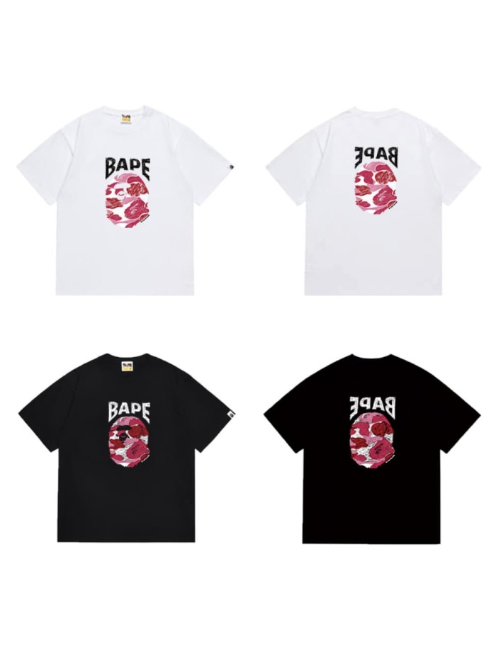 Colorful sketch ape head initial print T-shirt 2 colors 29060630
