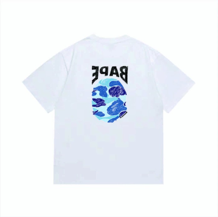 Colorful sketch ape head initial print T-shirt 2 colors 29060630