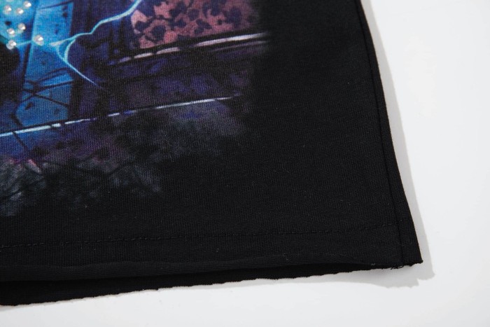 Scary Marshmallow Ghost Rhinestone Print Washed Tee 29060777