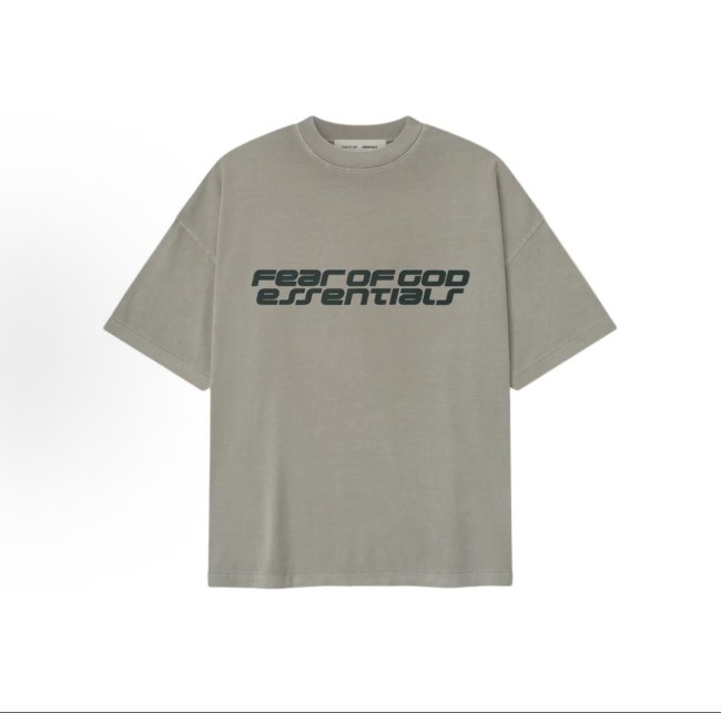 1:1 quality version Washed vintage-style futuristic double-line font logo pure cotton casual T-shirt 3 colors 29060627