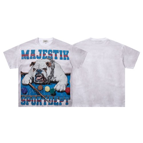 Billiards Aesthetic Bulldog Rhinestone Print Washed Tee 2 colors 29060725